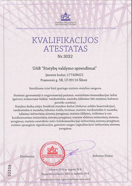 Statybų valdymo sprendimai, UAB