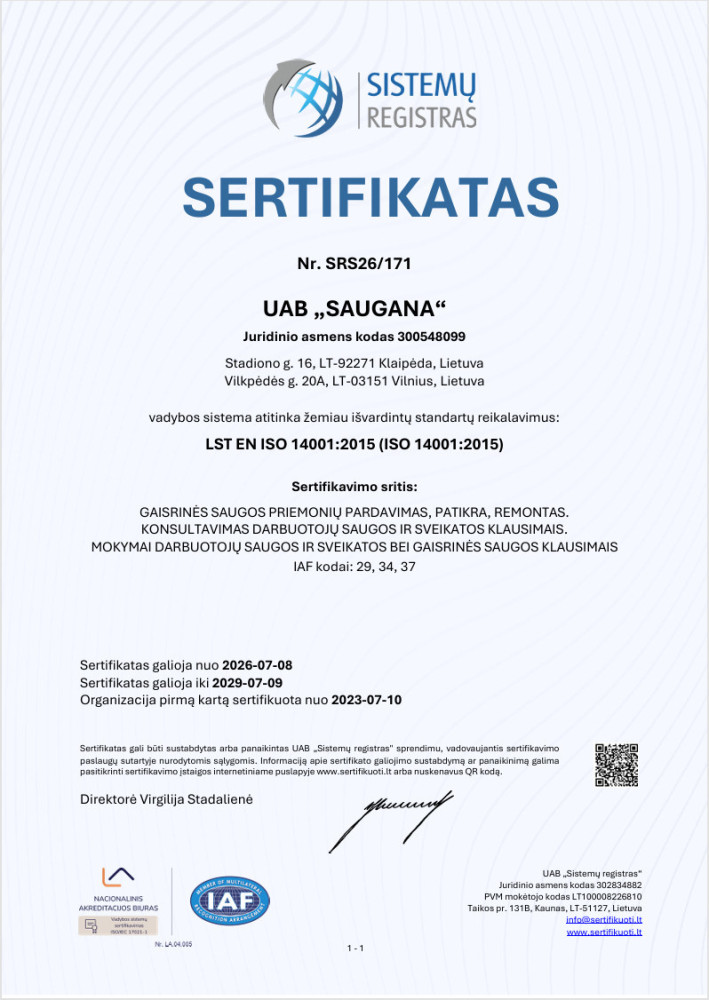 Saugana, Kauno padalinys, UAB