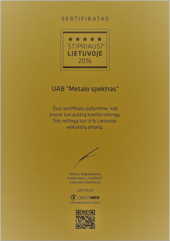 Metalo spektras, UAB