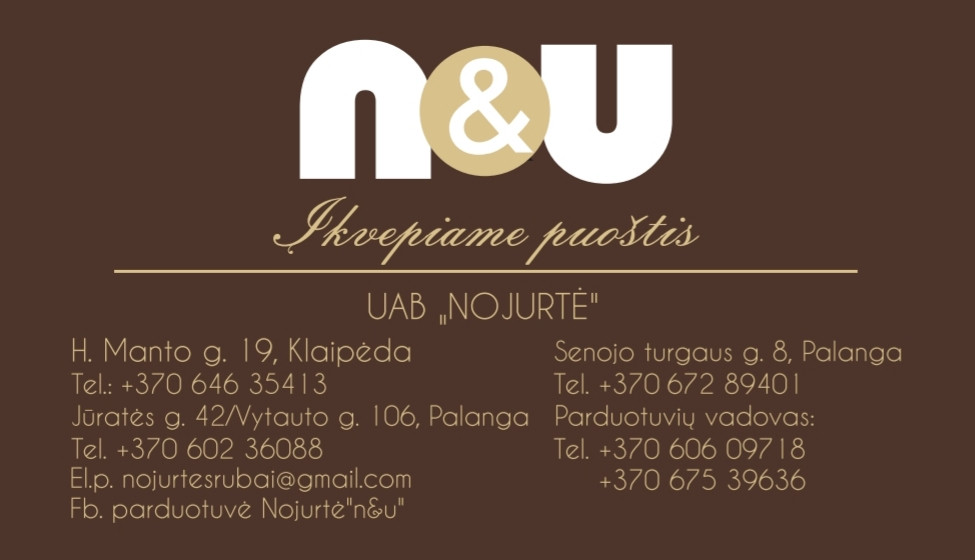 N&U, parduotuvė, UAB "Nojurtė"