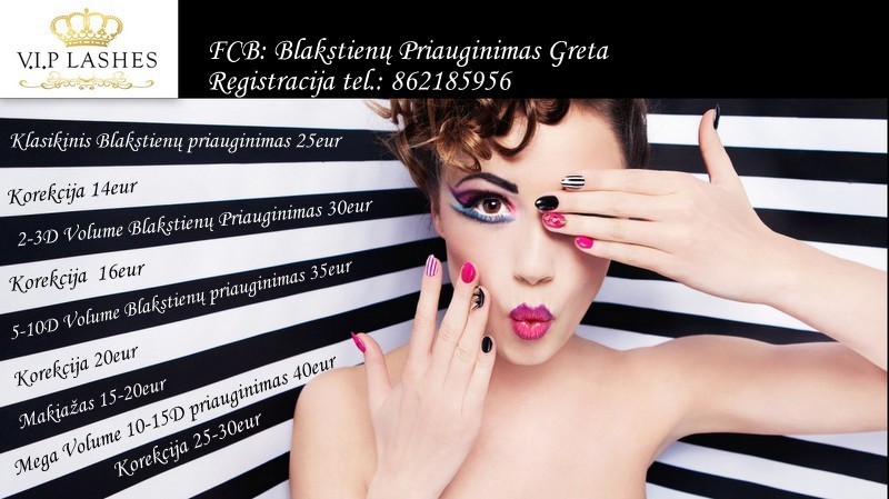 Vip lashes, blakstienų studija