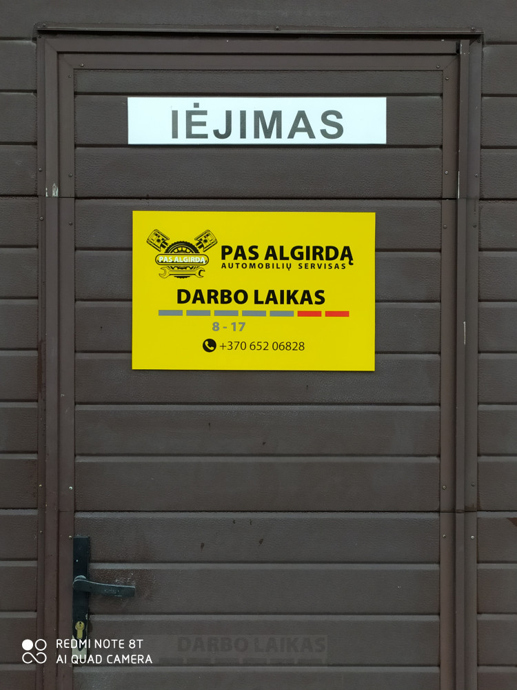 Pas Algirdą, autoservisas
