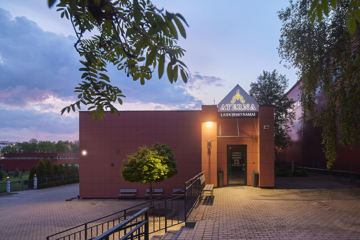 Aterna, laidojimo paslaugų biuras, šarvojimo salė, UAB