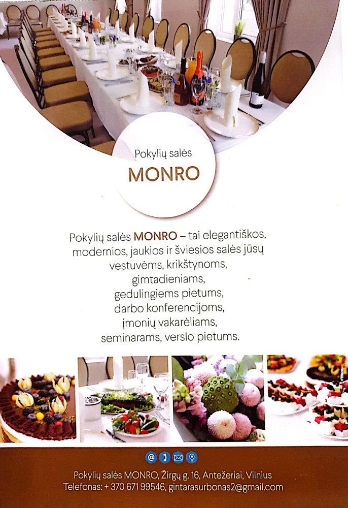 Pokylių salės "MONRO"