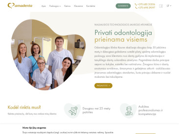 Amadenta, estetinės odontologijos klinika, S. Preišegalavičienės įmonė