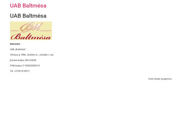 Baltmėsa, UAB