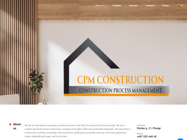 CPM construction, UAB