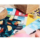 Mikrofibriniai rankšluosčiai, idealiai tinkantys paplūdimiui su individualia spalvota spauda