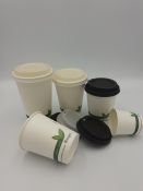 Dangteliai balti, ekologiški, 8 oz puodeliams