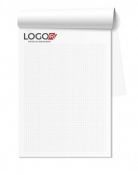 Reklaminis klijuotas A4 bloknotas su logotipu
