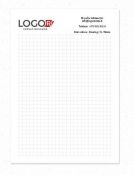 Reklaminiai klijuoti A5 formato bloknotai su  logotipu