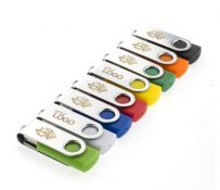 Spalvingas reklaminis USB raktas su logotipu TWIST