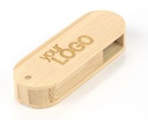 Reklaminis bambukinis USB atmintukas su logotipu