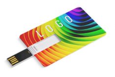Reklaminė kortelės formos USB atmintinė su spauda