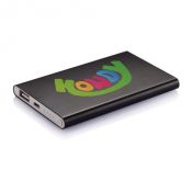 Reklaminis metalinis powerbank su logotipu, 4000 mAh