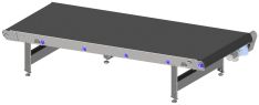 UMG 132.18 Belt transporter for transporting boards and beams to packing