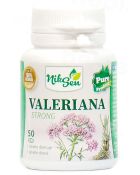 Valeriana Strong, maisto papildas, 50 tablečių, Niksen Ltd., Bulgarija