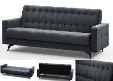 Minkšta sofa-lova „Gemi“ su dėže patalynei