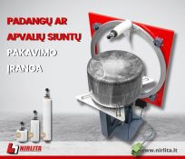 Padangų ir apvalių daiktų pakavimo įrenginys WR1050T