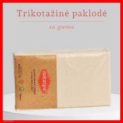 Trikotažinė elastinga medvilnės paklodė su guma 100/140/160/180/200x200+30cm. kreminė