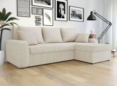 Minkštas universalus kampas „Liko“ su miego funkcija ir dėže patalynei