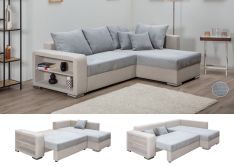 Minkštas universalus kampas John su dėže patalynei