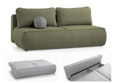Minkšta sofa – lova su dėže patalynei „Davia”