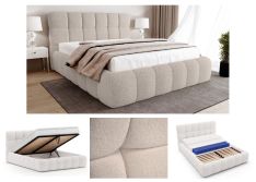 Lova “Klaud” 180x200cm su čiužiniu, patalynės dėže ir antčiužiniu