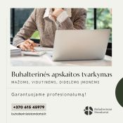 Apskaitos tvarkymas mažoms, vidutinėms ir didelėms įmonėms