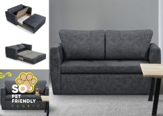 Nauja tamsiai pilka miegama sofa/sofa-lova „Belta lux” 150cm su dėže patalynei