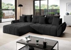 Minkštas universalus kampas "Boom L" su miegojimo funkcija ir dėže patalynei