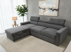 Minkštas universalus kampas “Rony” su miegojimo funkcija ir dėže patalynei