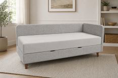 Viengulė lova 120x200cm “Bako” su čiužiniu ir patalynės dėže