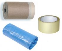 Lipnios juostos, maišai šiukšlėms, polietileno uždangos