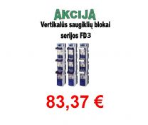 Saugiklių blokas 3pol. 3 vertik. 630A FD3-33/LW gnybt. (11240)