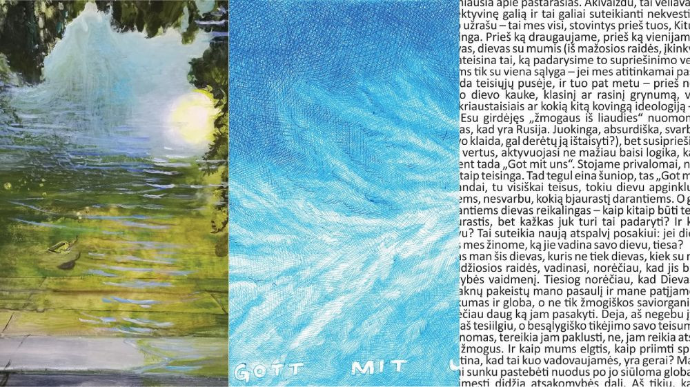 Tapytojos Aušros Vaitkūnienės, grafiko Rolando Rimkūno ir filosofo Stasio Mostauskio paroda „Šviesmetis”. Tapytojos Aušros Vaitkūnienės, grafiko Rolando Rimkūno ir filosofo Stasio Mostauskio paroda „Šviesmetis”.